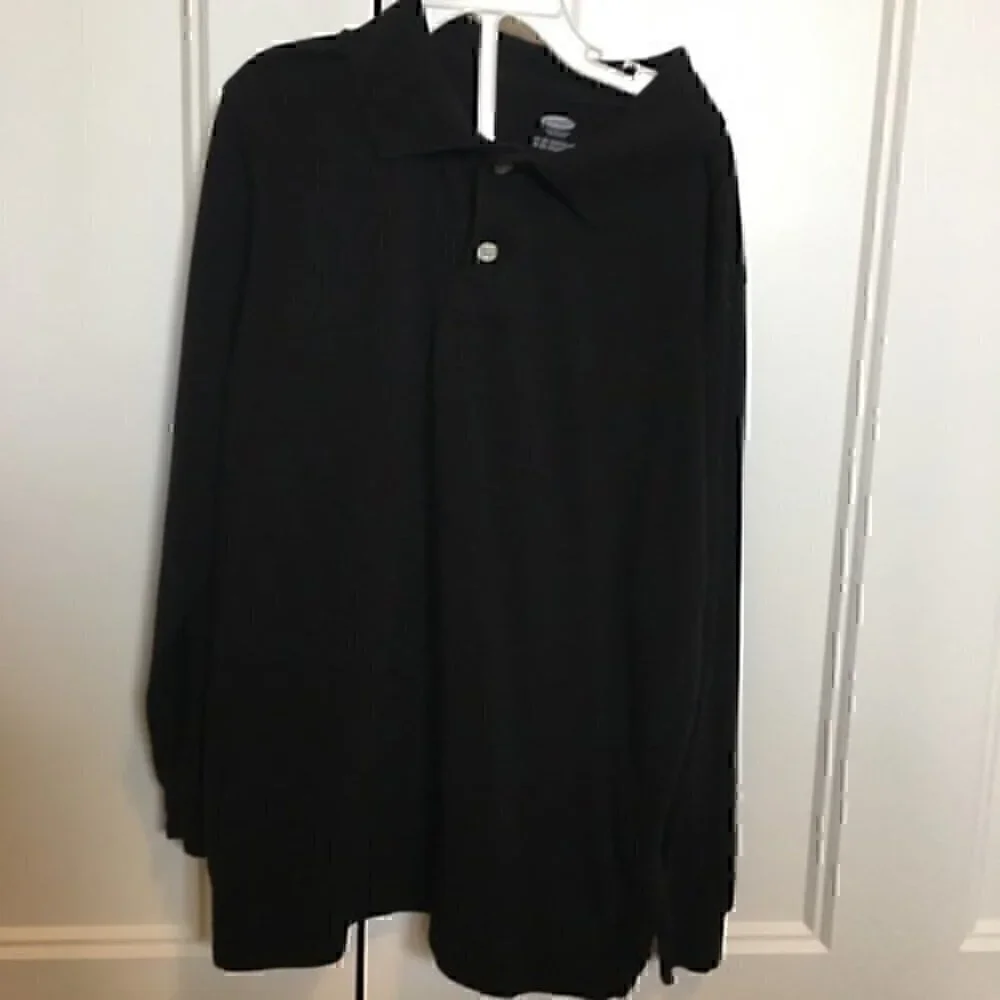 Boys size medium 8 Old Navy black polo